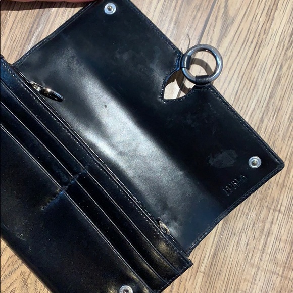 Black Furla leather bi-fold wallet - Picture 3 of 4